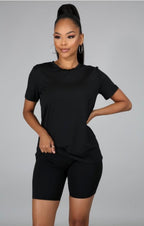 Simple Me High Waist Lounge Shorts Set