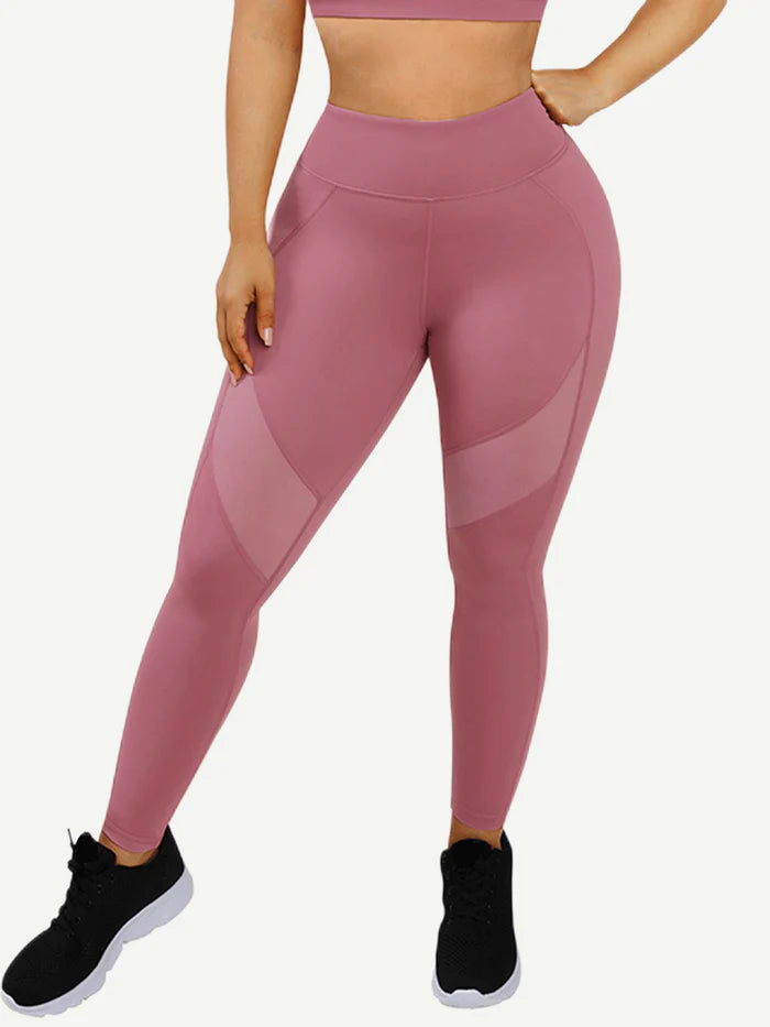 Pilates & Poses Elevate Active High Waist Legging- Blush Pink
