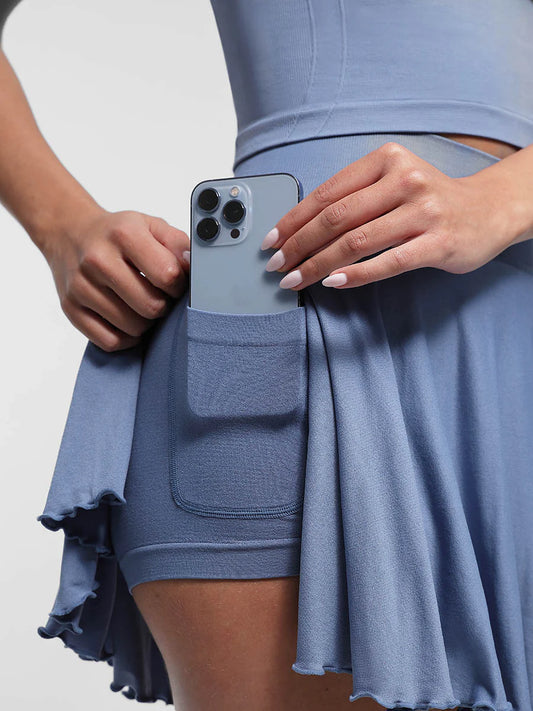 "Effortlessly Out & Active" Wideband Flared Active Skirt- Pre-Order