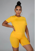 Simple Me High Waist Lounge Shorts Set