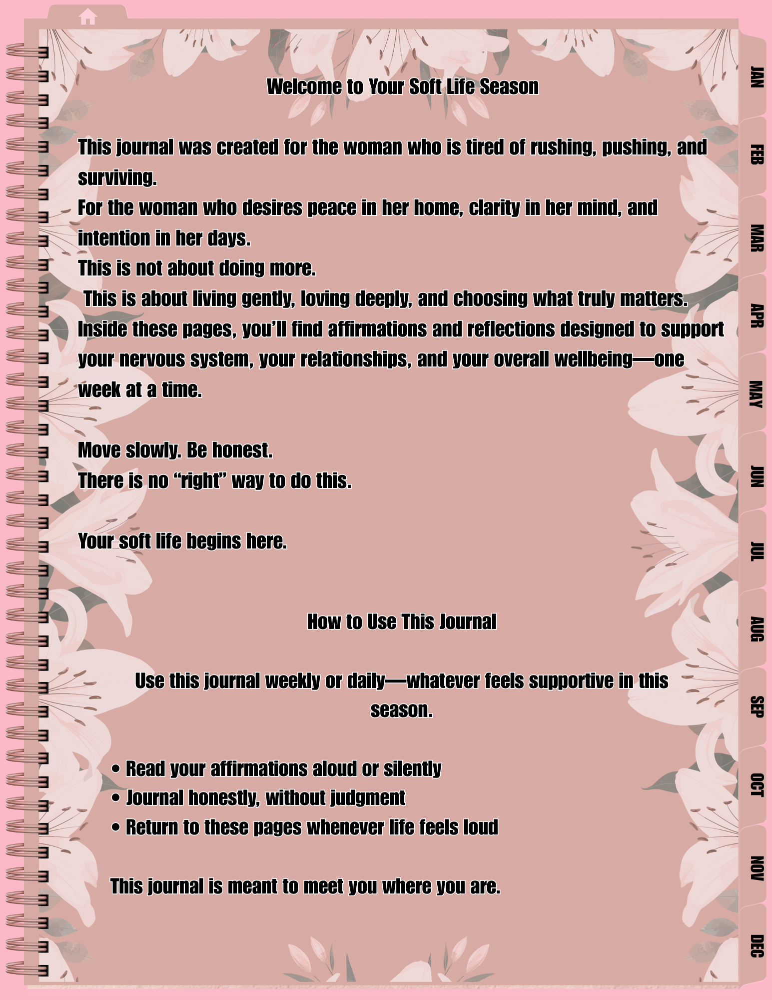 The Soft Life Wellness Journal