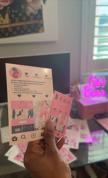 Boss Babe IG Business Card Template