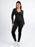 Tia Ribbed Waist Control Jumpsuit