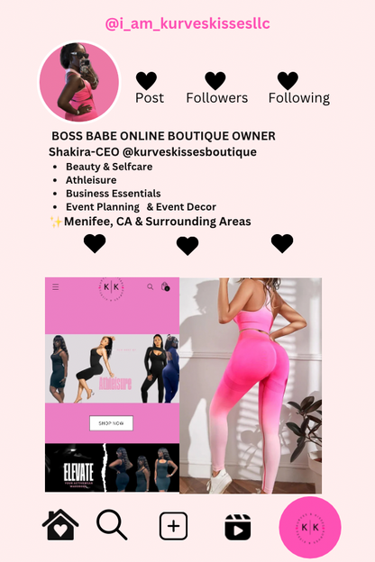 Boss Babe IG Business Card Template