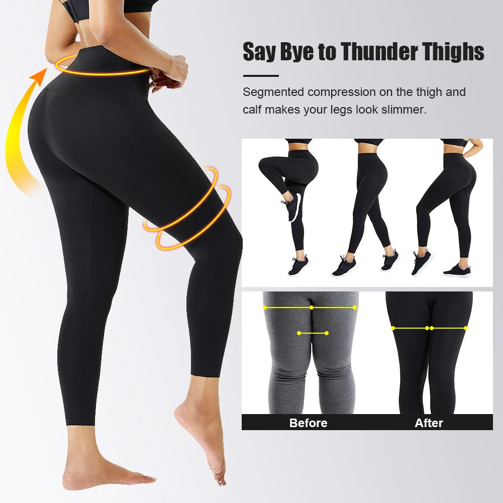 Kurves High Waist Tummy Control Shaper Leggings