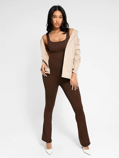 Effortless Snatched Seamless Flared Jumpsuit