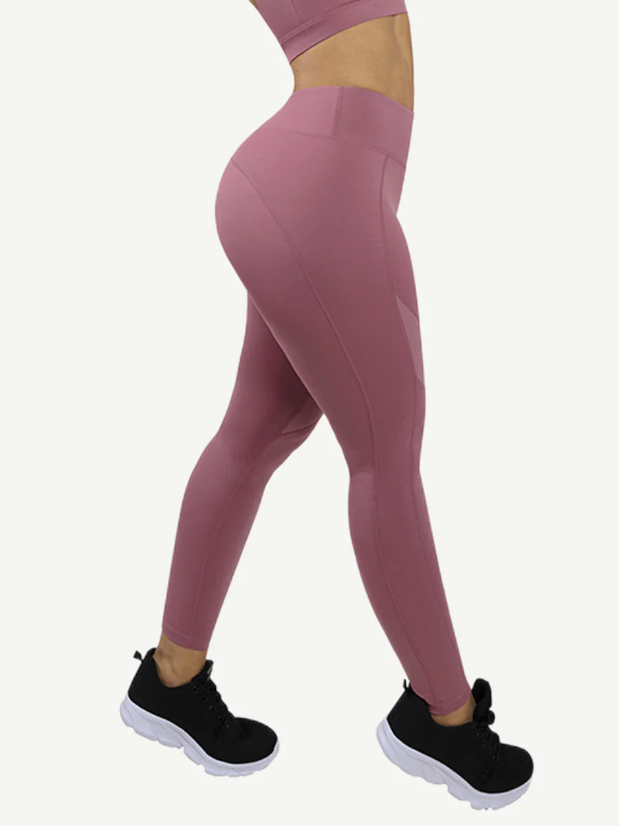 Pilates & Poses Elevate Active High Waist Legging- Blush Pink