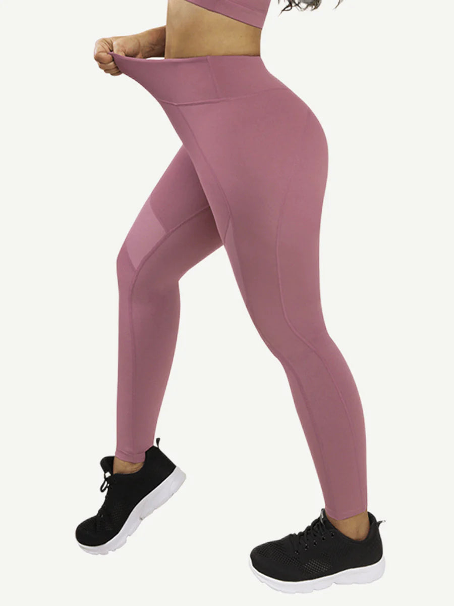 Pilates & Poses Elevate Active High Waist Legging- Blush Pink