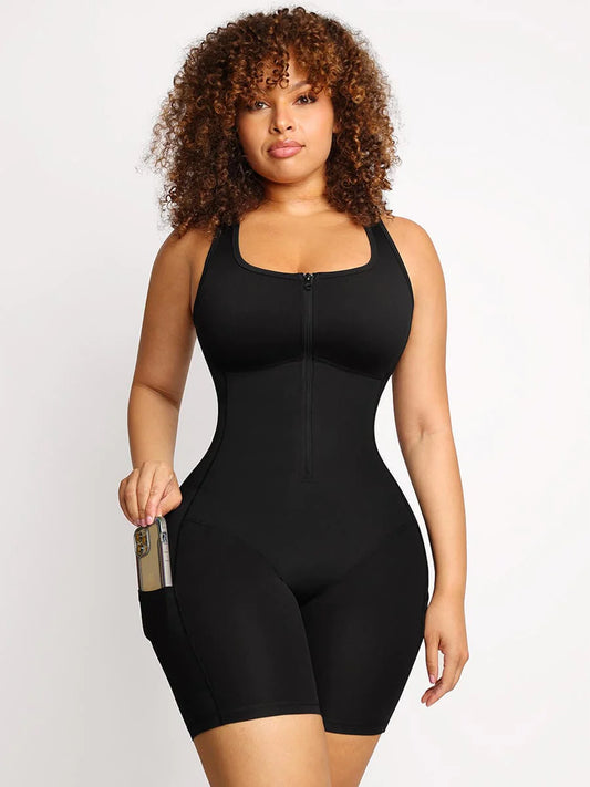 Power Athletic Sauna Bodyshaper Sculpting Jumpsuit