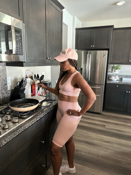 Flexibility Nude Pink High Waist Set