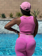 Madison High Waist Zippered Crop Top