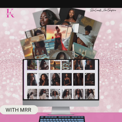 600 + Luxury Feminine Melanin Empowered Video  & Mockup Vault Bank