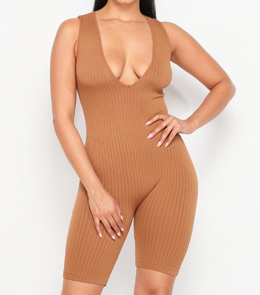 Mocha Ribbed Set